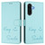 Samsung Galaxy A36 5G Smile Embossing RFID Leather Phone Case - Mint Green
