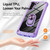 Samsung Galaxy A36 5G TPU + PC Lens Protection Phone Case with Ring Holder - Purple Samsung Galaxy A36 5G TPU + PC Lens Protection Phone Case with Ring Holder - Purple