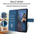 Samsung Galaxy A36 5G Triangle Solid Color Leather Phone Case - Blue