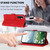 Samsung Galaxy A36 5G Tulips Embossed Leather Phone Case with Lanyard - Red