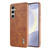Samsung Galaxy A36 AZNS Electroplated Frame Crocodile Texture Full Coverage Phone Case - Brown