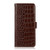 Samsung Galaxy A36 Crocodile Top Layer Cowhide Leather Phone Case - Brown