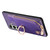 Samsung Galaxy A36 Cross Leather Ring Vertical Zipper Wallet Back Phone Case - Purple
