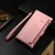Samsung Galaxy A36 ESEBLE Retro Frosted RFID Flip Leather Phone Case - Rose Gold