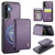 Samsung Galaxy A36 JEEHOOD J05 Business Magnetic Style RFID Leather Phone Case - Purple