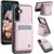 Samsung Galaxy A36 JEEHOOD J06 British Style RFID MagSafe Card Bag PU Phone Case - Pink