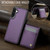 Samsung Galaxy A36 JEEHOOD J06 British Style RFID MagSafe Card Bag PU Phone Case - Purple