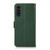 Samsung Galaxy A36 KHAZNEH Side-Magnetic Litchi Genuine Leather RFID Phone Case - Green