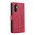 Samsung Galaxy A36 PU Genuine Leather Texture Embossed Line Phone Case - Red