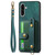 Samsung Galaxy A36 Retro Cross Wristband Wallet Leather Back Phone Case - Green