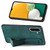 Samsung Galaxy A36 Retro Wristband Holder Leather Back Phone Case - Green