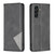 Samsung Galaxy A36 Rhombus Texture Magnetic Leather Phone Case - Black Samsung Galaxy A36 Rhombus Texture Magnetic Leather Phone Case - Black