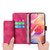 Samsung Galaxy A36 Skin Feel Flowers Embossed Wallet Leather Phone Case - Wine Red