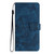 Samsung Galaxy A36 Skin-feel Embossed Butterfly Leather Phone Case - Blue
