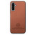 Samsung Galaxy A36 Twill Fabric Leather Skin Back Phone Case - Brown