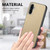 Samsung Galaxy A36 Twill Fabric Leather Skin Back Phone Case - Khaki