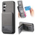 Samsung Galaxy A36 Twill Fabric Leather Vertical Flip RFID Card Bag Phone Case - Gray