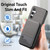 Samsung Galaxy A36 Twill Fabric Leather Vertical Flip RFID Card Bag Phone Case - Gray