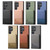 Samsung Galaxy A36 Twill Fabric Leather Vertical Flip RFID Card Bag Phone Case - Pink