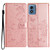 Moto G 5G 2024 Butterflies and Flowers Leather Phone Case - Rose Gold
