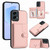 Moto G 5G 2024 Button Card Bag RFID Anti-theft Phone Case - Pink
