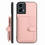 Moto G 5G 2024 Button Card Bag RFID Anti-theft Phone Case - Pink