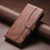 Moto G 5G 2024 Dual-Folded S-shape Leather Phone Case - Coffee