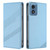 Moto G 5G 2024 Embossed Multi-functional Wallet Retro Leather Phone Case - Light Blue
