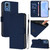 Moto G 5G 2024 Global Skin Feel Solid Color Leather Phone Case with Lanyard - Navy Blue