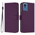 Moto G 5G 2024 Global Skin Feel Solid Color Leather Phone Case with Lanyard - Violet