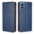 Moto G 5G 2024 Gloss Oil Solid Color Magnetic Leather Phone Case - Blue