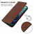 Moto G 5G 2024 Magnetic Closure Leather Phone Case - Brown