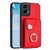 Moto G 5G 2024 Organ Card Bag Ring Holder Phone Case - Red Moto G 5G 2024 Organ Card Bag Ring Holder Phone Case - Red
