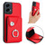 Moto G 5G 2024 Organ Card Bag Ring Holder Phone Case - Red Moto G 5G 2024 Organ Card Bag Ring Holder Phone Case - Red