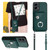 Moto G 5G 2024 Organ Card Bag Ring Holder Phone Case with Long Lanyard - Green