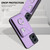 Moto G 5G 2024 Organ Card Bag Ring Holder Phone Case with Long Lanyard - Purple