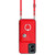 Moto G 5G 2024 Organ Card Bag Ring Holder Phone Case with Long Lanyard - Red