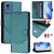Moto G 5G 2024 Oversea Honeycomb Embossing RFID Leather Phone Case - Peacock Green Moto G 5G 2024 Oversea Honeycomb Embossing RFID Leather Phone Case - Peacock Green