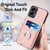 Moto G 5G 2024 R20 Crossbody Rope Ring Card Holder Phone Case - Pink