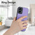 Moto G 5G 2024 R20 Crossbody Rope Ring Card Holder Phone Case - Purple