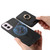 Moto G 5G 2024 Retro Cross Leather Ring Vertical Insert Card Bag MagSafe Phone Case - Black