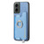Moto G 5G 2024 Retro Magsafe Cross Leather Ring Holder Card Bag Phone Case - Blue
