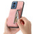Moto G 5G 2024 Retro MagSafe Zipper Wallet Card Bag Back Phone Case - Pink