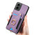 Moto G 5G 2024 Retro Skin-feel Ring Multi-card RFID Wallet Phone Case - Purple