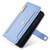 Moto G 5G 2024 Sheep Texture Cross-body Zipper Wallet Leather Phone Case - Blue
