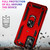 Moto G 5G 2024 Shockproof TPU + PC Phone Case with Holder - Red