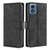 Moto G 5G 2024 Skin Feel Crocodile Magnetic Clasp Leather Phone Case - Black