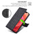 Moto G 5G 2024 Skin Feel Crocodile Magnetic Clasp Leather Phone Case - Black