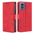 Moto G 5G 2024 Skin Feel Crocodile Magnetic Clasp Leather Phone Case - Red