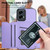 Moto G 5G 2024 Skin Feel Four Card Slots Phone Case with Wrist Strap - Purple